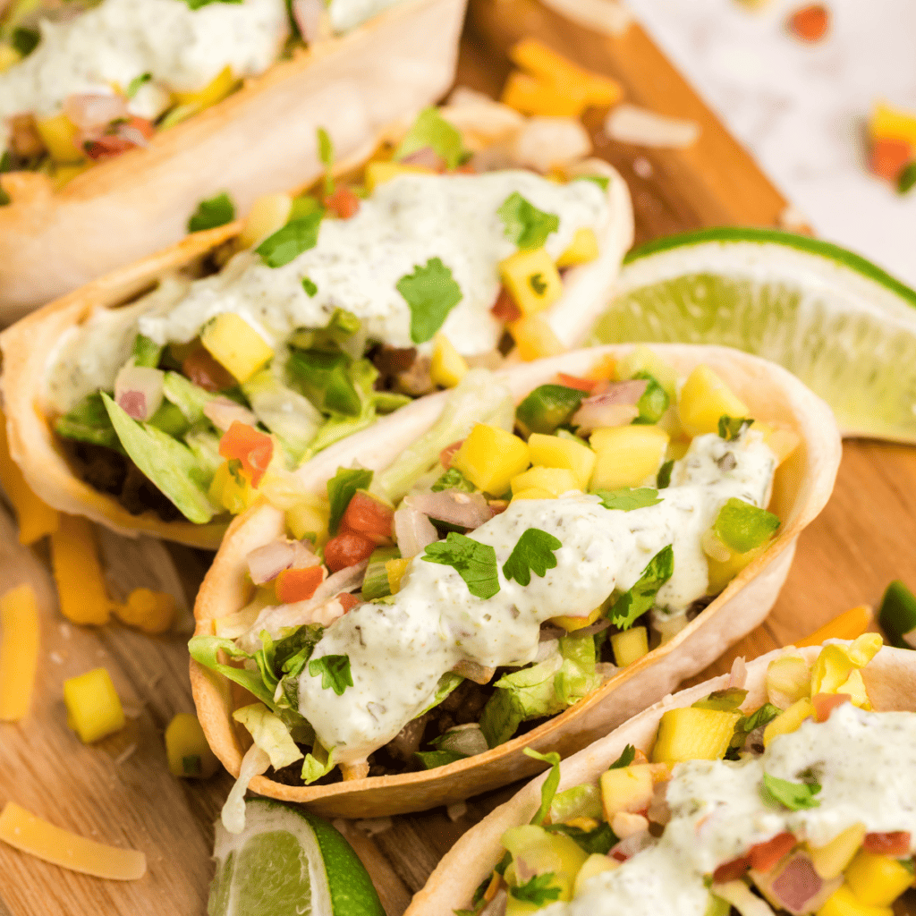 Air Fryer Ground Beef Taco Bowls