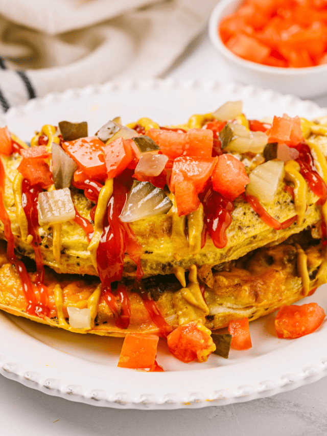 Air Fryer Ham And Cheese Omelette Fork To Spoon