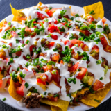 Air Fryer Nachos With Refried Beans