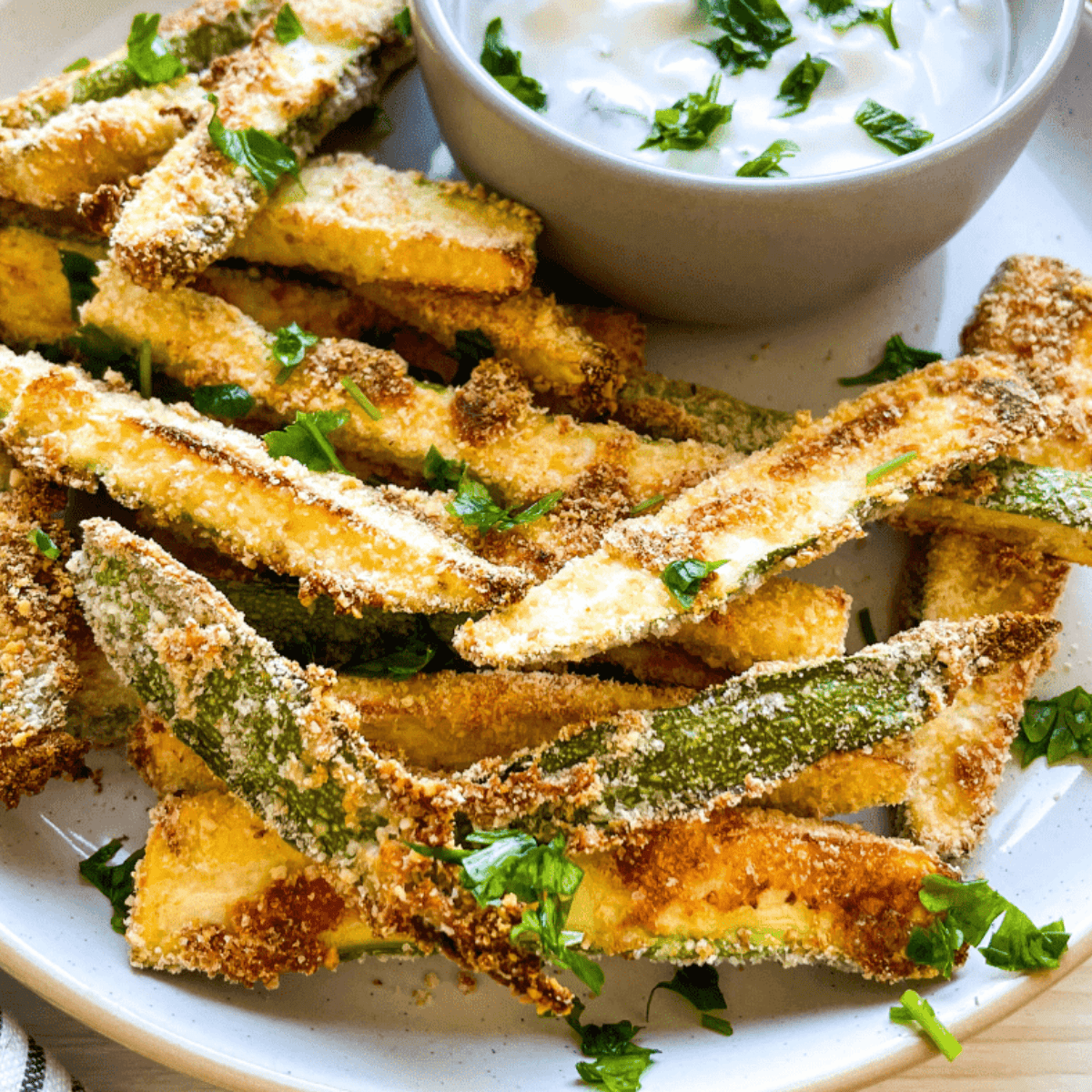 Air Fryer Zucchini Fries - Sweet Peas and Saffron