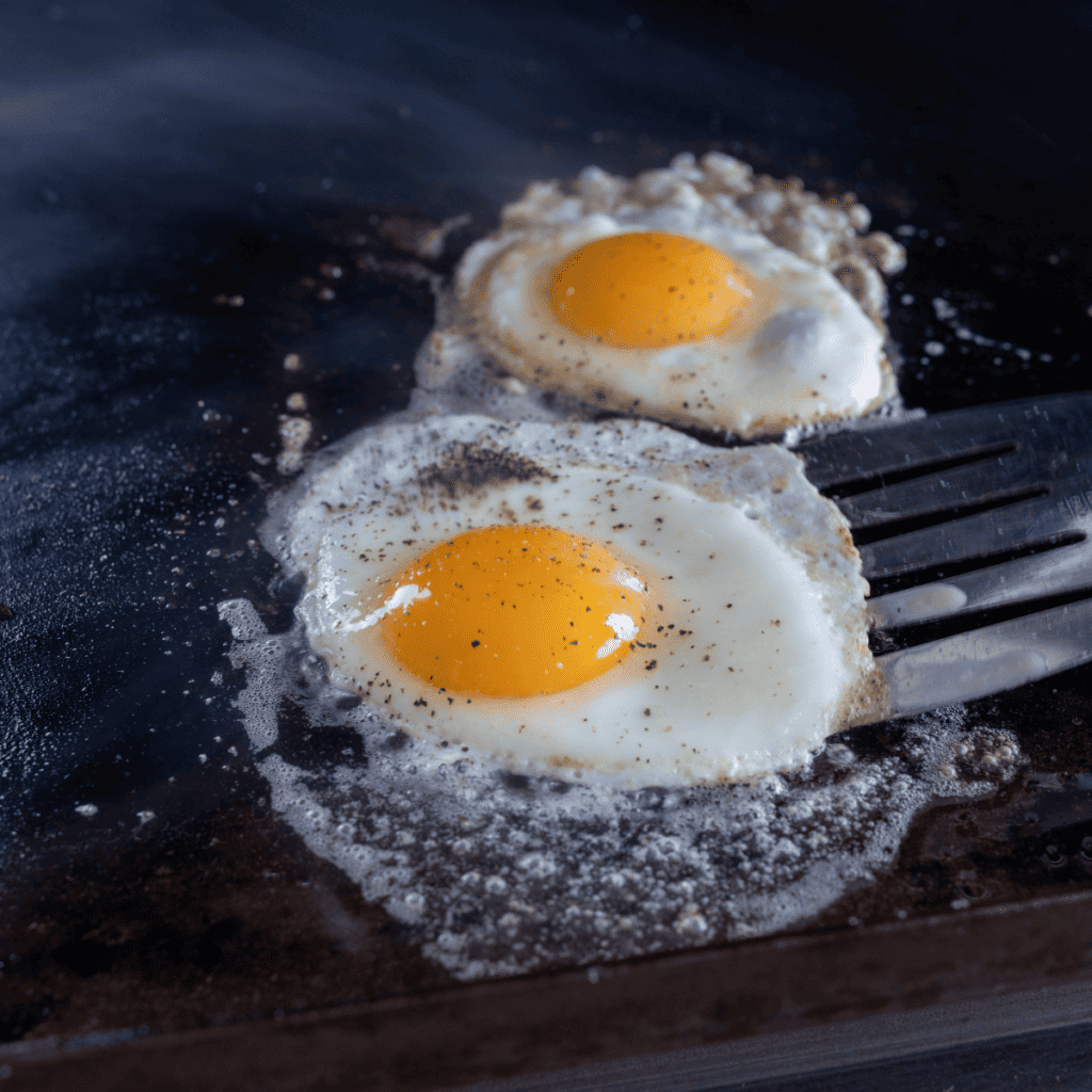 Can I reheat fried eggs on the Blackstone griddle? 
