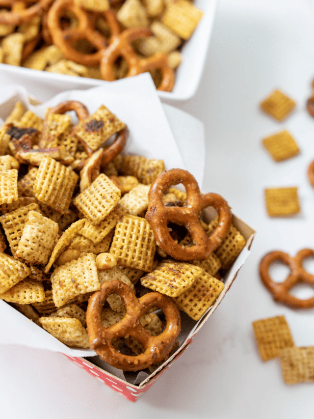 Air Fryer Chex Party Mix Recipe Fork To Spoon