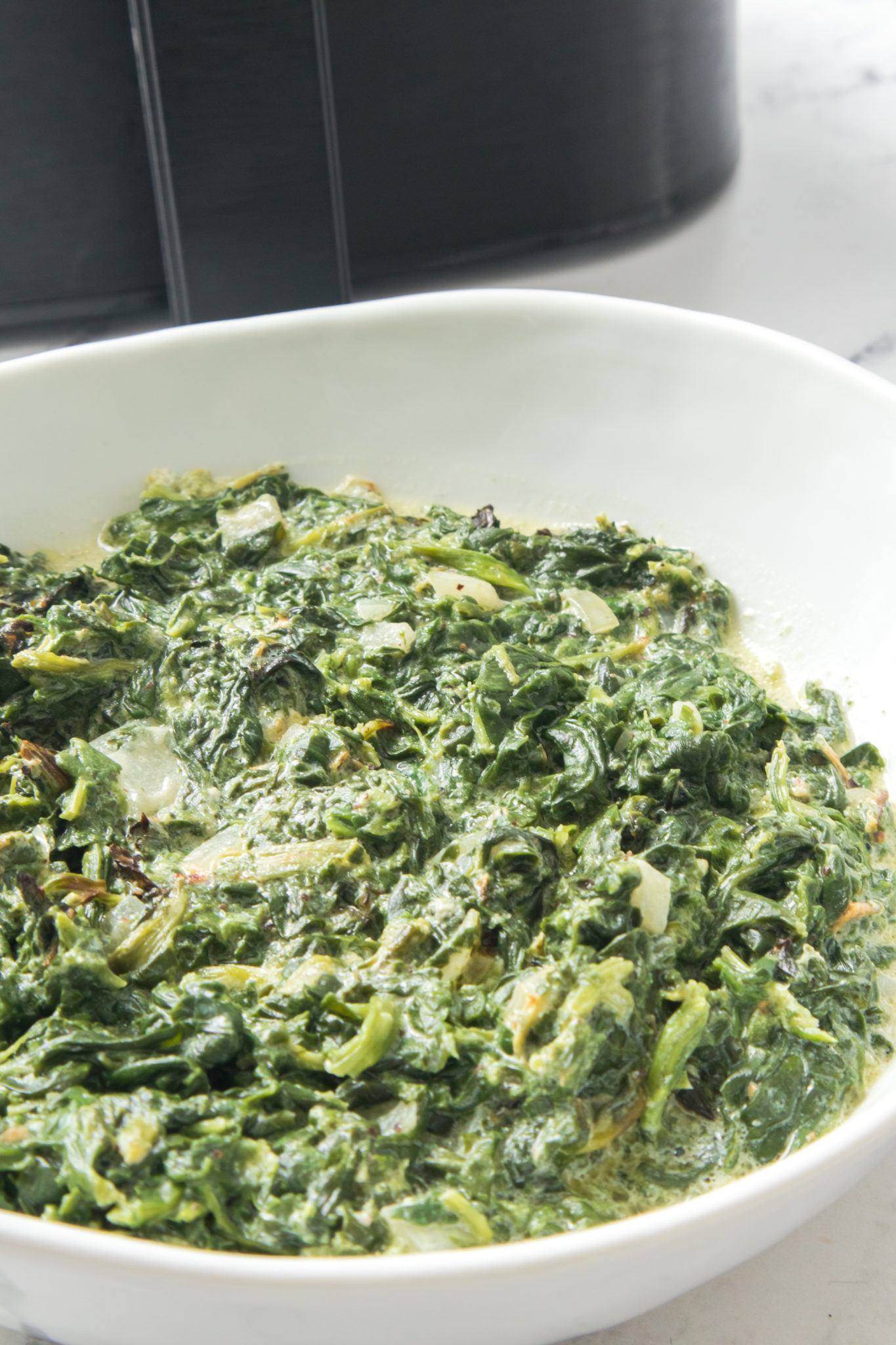 Air Fryer Creamed Spinach - Fork To Spoon