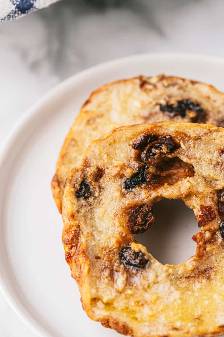 Air Fryer Dunkin Donuts Cinnamon Raisin Bagel Fork To Spoon