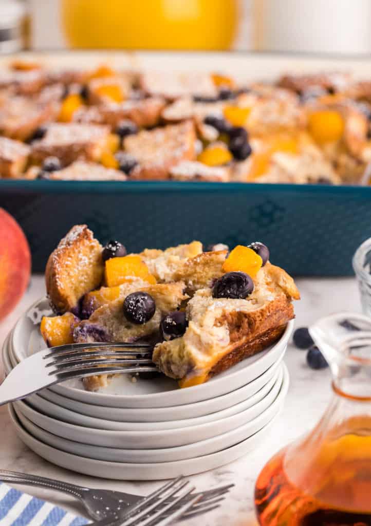 Air Fryer Blueberry Bread Pudding