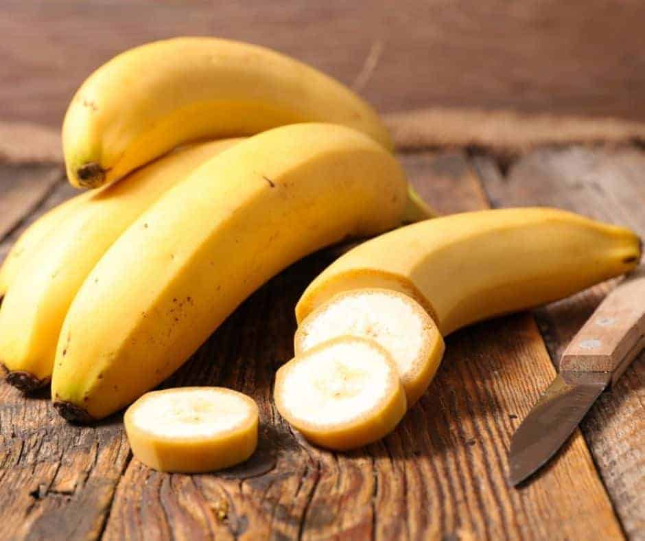 whole and sliced bananas to make fried banana recipe