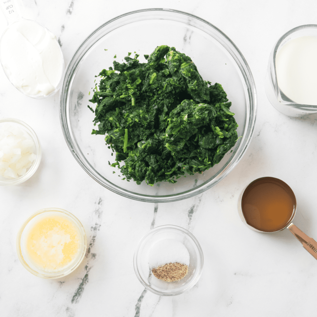 Ingredients Needed For Air Fryer Creamed Spinach
