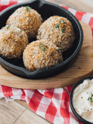 Air Fryer Arancini or Italian Rice Balls -- —Do you love Italian food? This is one of the best recipes! These make for a great appetizer or snack!