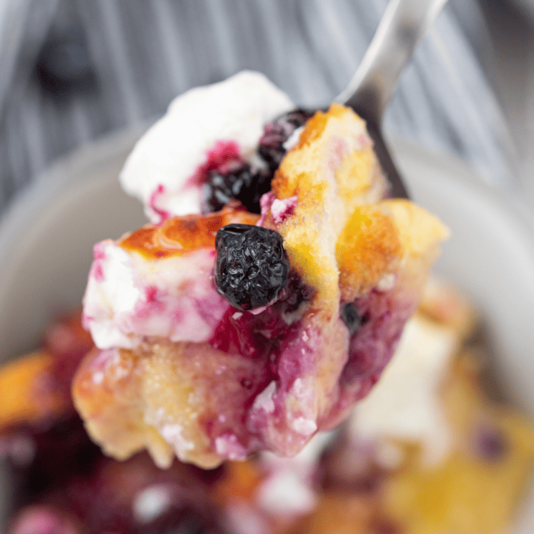 Air Fryer Blueberry French Toast Casserole  