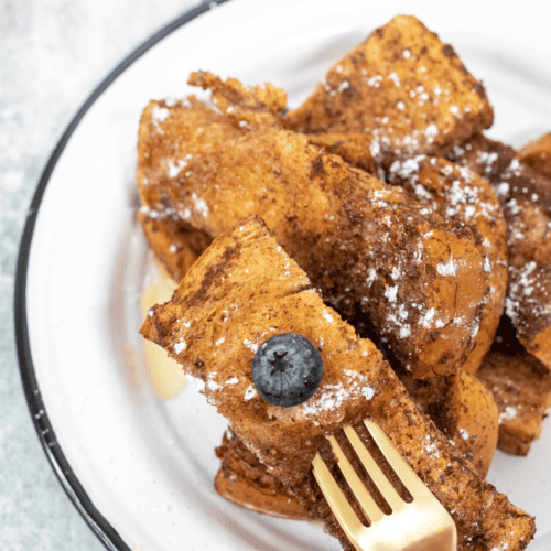 Air Fryer Cinnamon French Toast Sticks Fork To Spoon