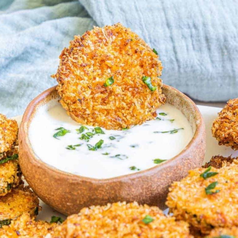 Air Fryer Parmesan Crusted Zucchini Crisps - Fork To Spoon