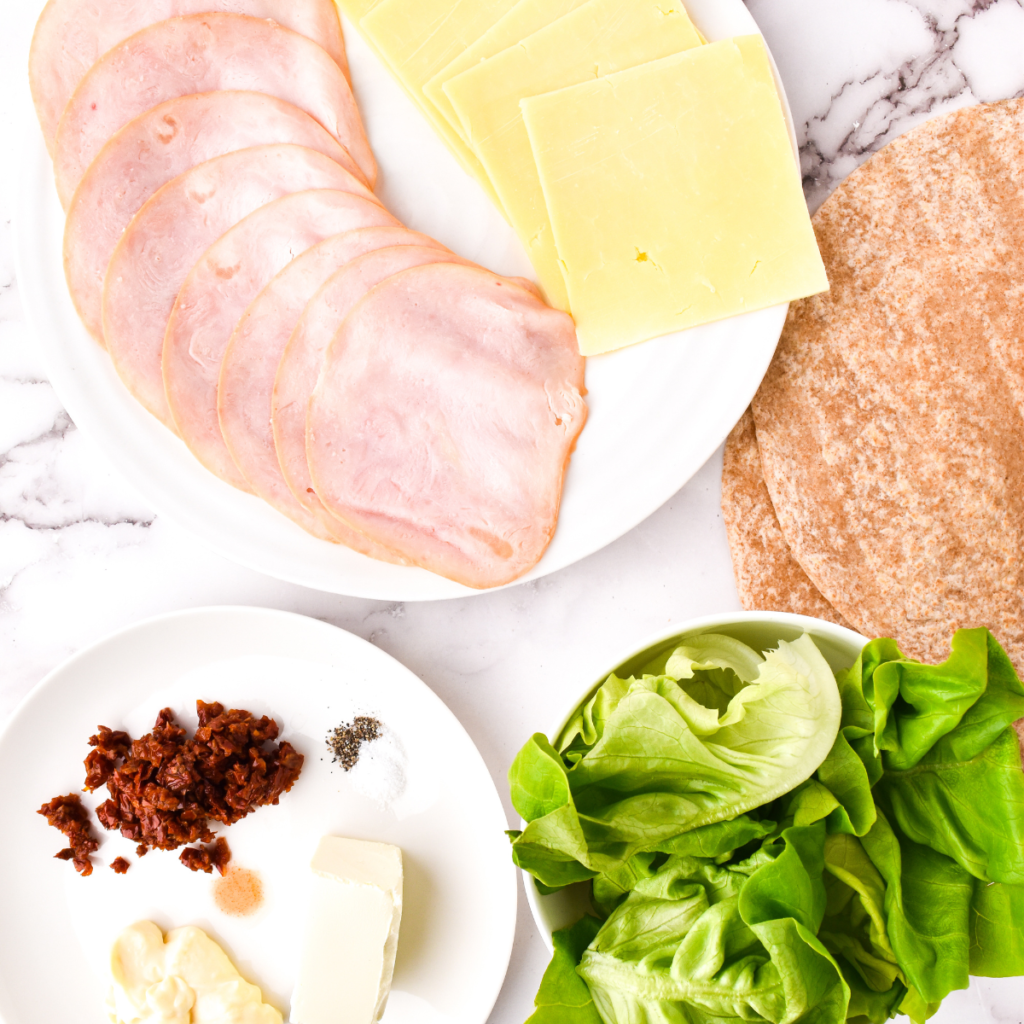 Ingredients Needed For Air Fryer Turkey and Cheese Pinwheel Sandwiches