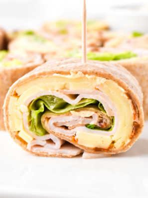 Air Fryer Turkey and Cheese Pinwheel Sandwiches