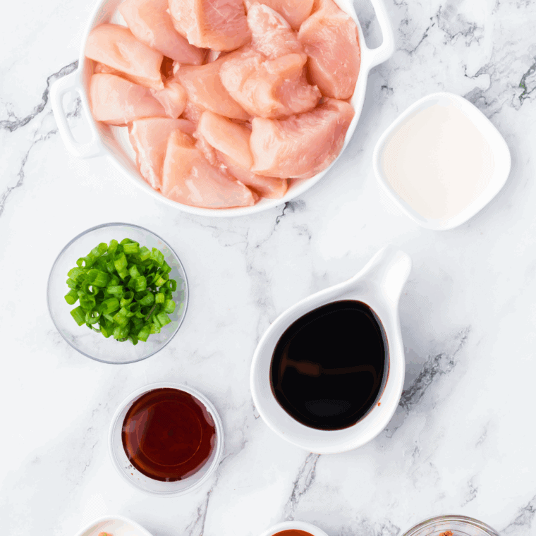 Benihana Teriyaki Chicken Recipe ingredients on kitchen table.