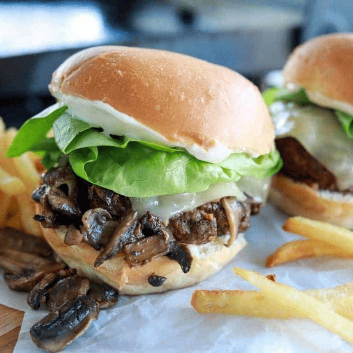 Blackstone Mushroom Swiss Smash Burgers