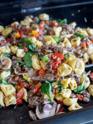 Easy Blackstone Italian Sausage Tortellini (30-Minute One-Pan Dinner)