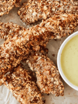 Easy Pretzel Crusted Air Fryer Chicken Tenders