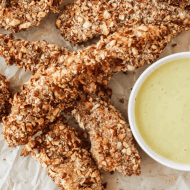 Easy Pretzel Crusted Air Fryer Chicken Tenders