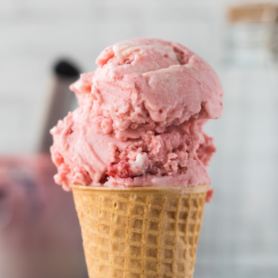 Ninja Creami Strawberry Ice Cream - Fork To Spoon