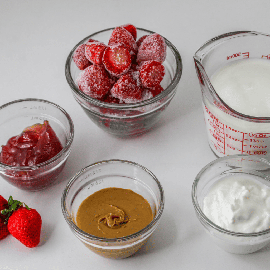 Ingredients Needed For Ninja Creami Peanut Butter and Jelly Smoothie