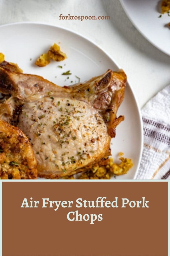 titled image (and shown): air fryer stuffed pork chops