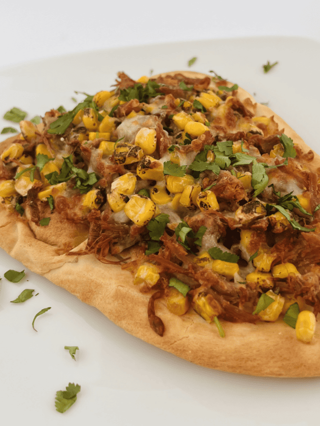Air Fryer Street Corn Carnitas Flatbread