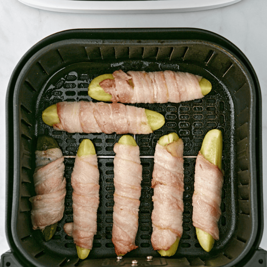 How To Make Air Fryer Bacon Wrapped Pickles