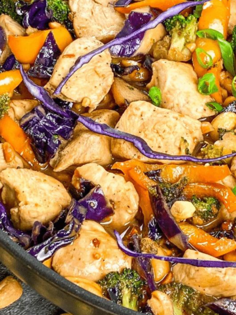 Air Fryer Chicken and Vegetable Stir Fry - Fork To Spoon