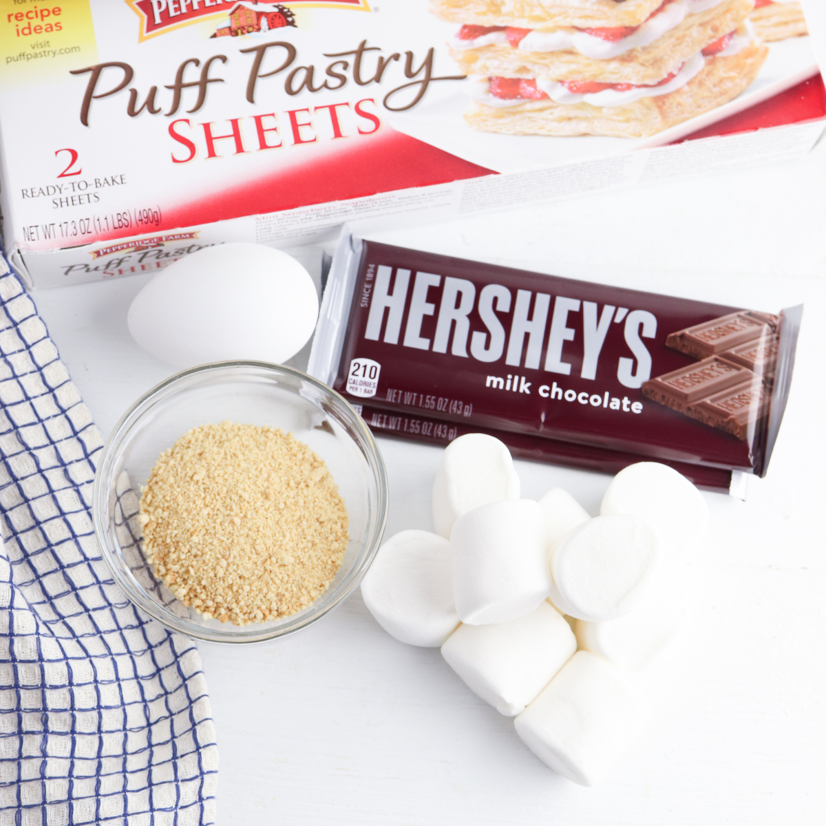 Ingredients Needed For Air Fryer Puff Pastry S'mores Bites