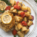 Air Fryer Roasted Potatoes and Tomatoes