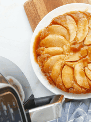 Air Fryer Upside Down Caramel Apple Cake