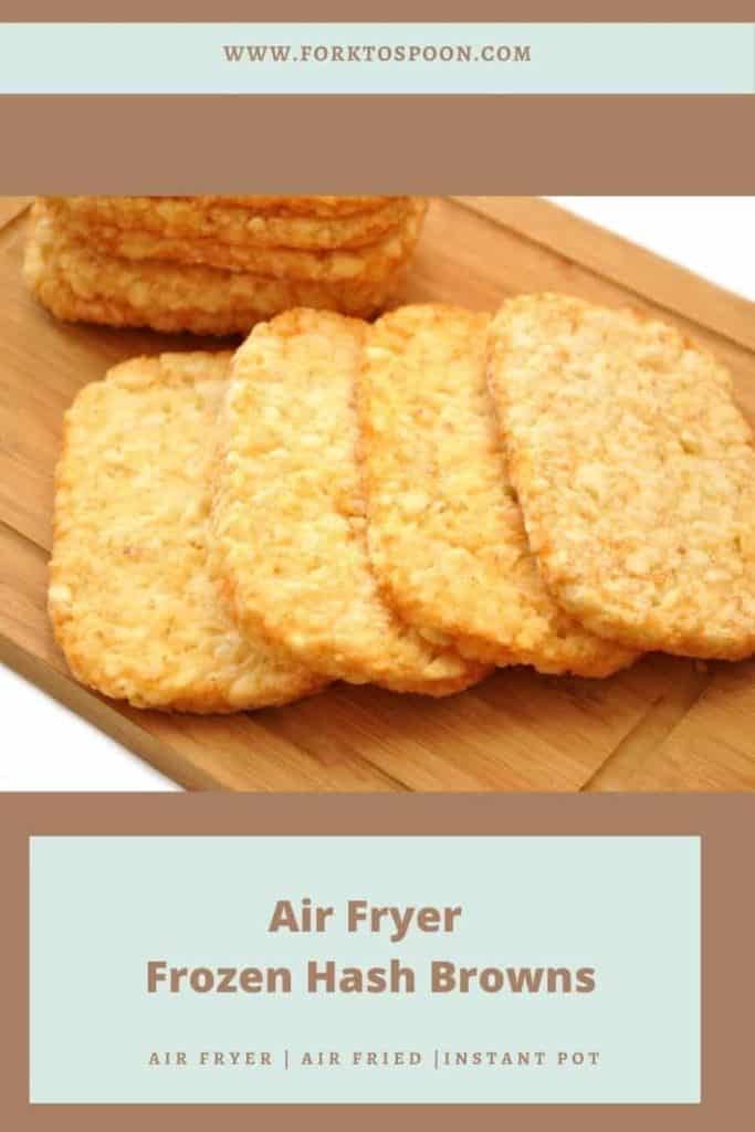 titled image (and shown): air fryer frozen hash browns