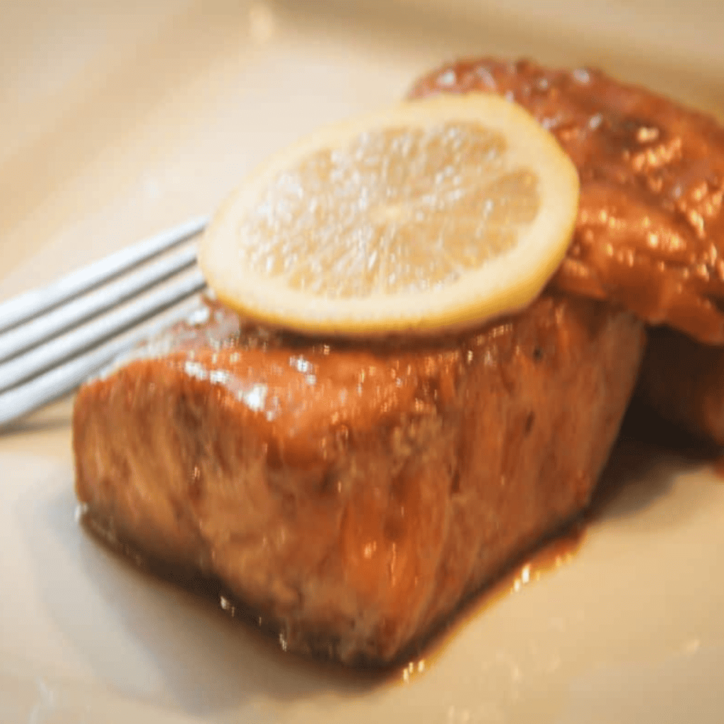 Air Fryer Maple Glazed Salmon