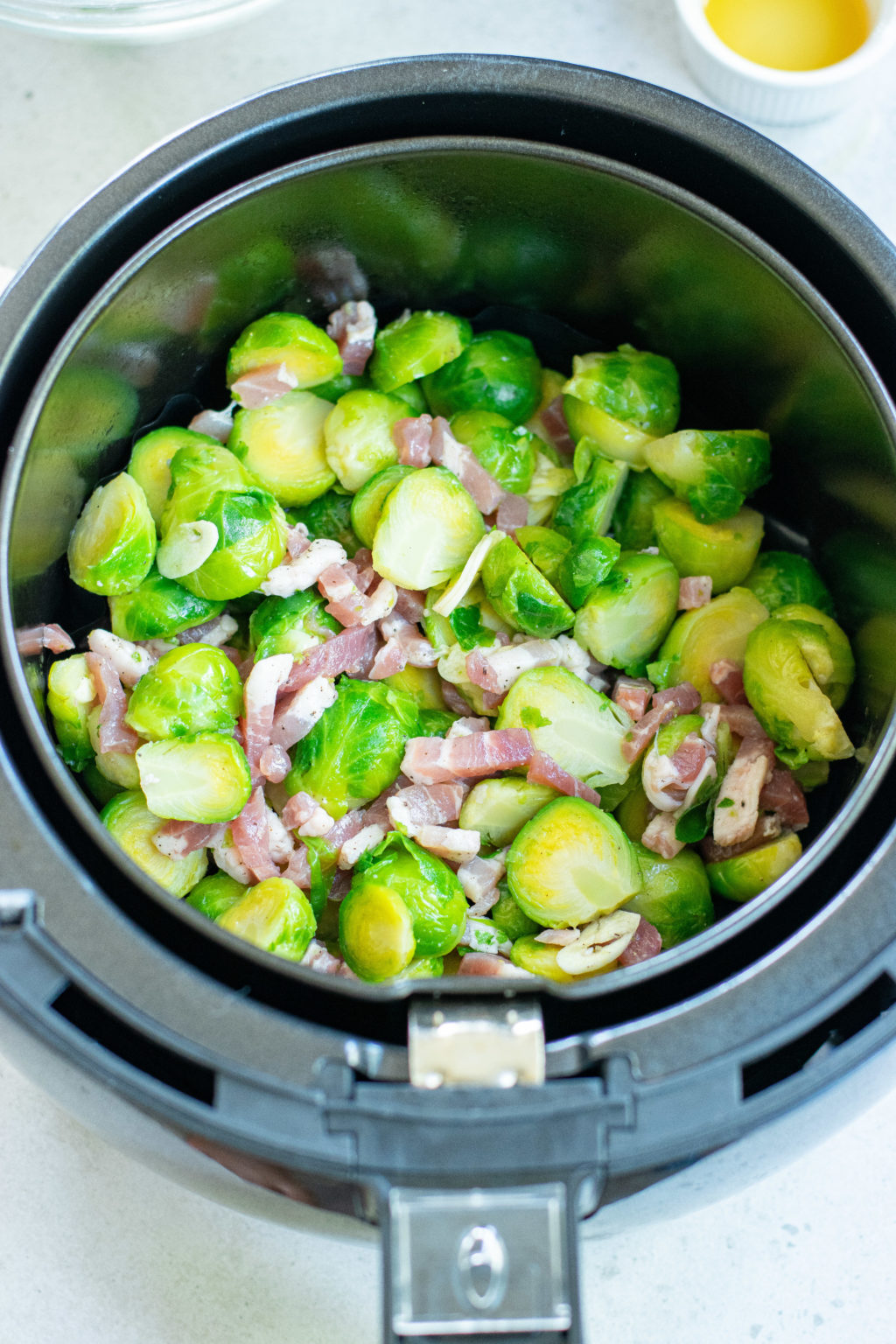 Air Fryer Maple Bacon Brussels Sprouts Fork To Spoon
