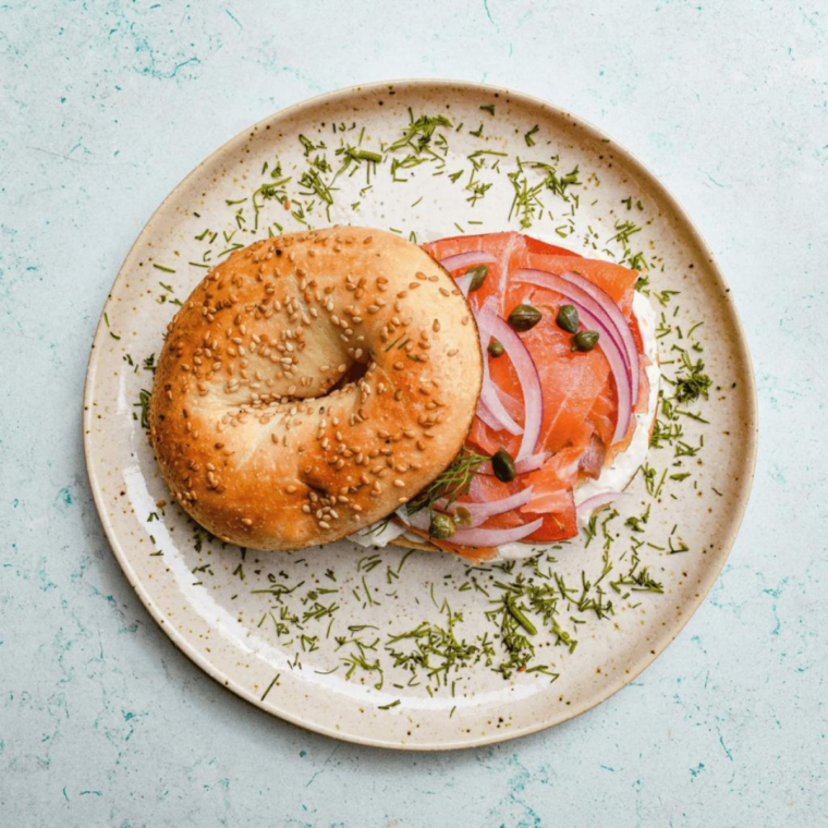 Reheating bagels in a toaster for a crispy, toasted exterior