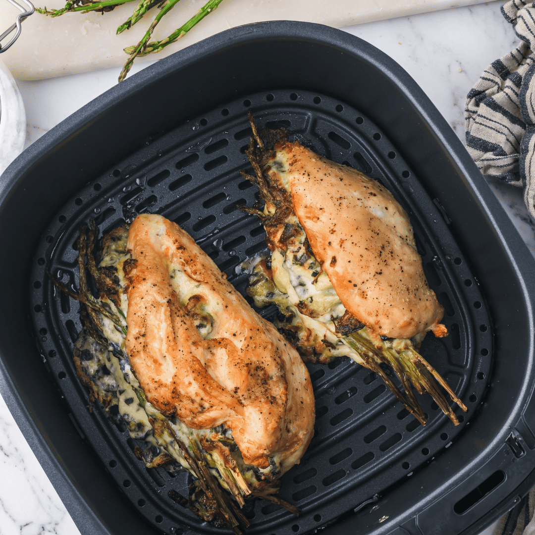 Air Fryer Chicken Stuffed With Artichoke Dip