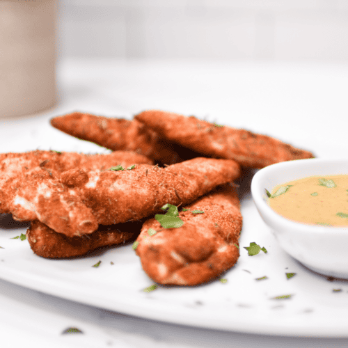 Easy Air Fryer Frozen Chicken Tenders (No Breading) Fork To Spoon