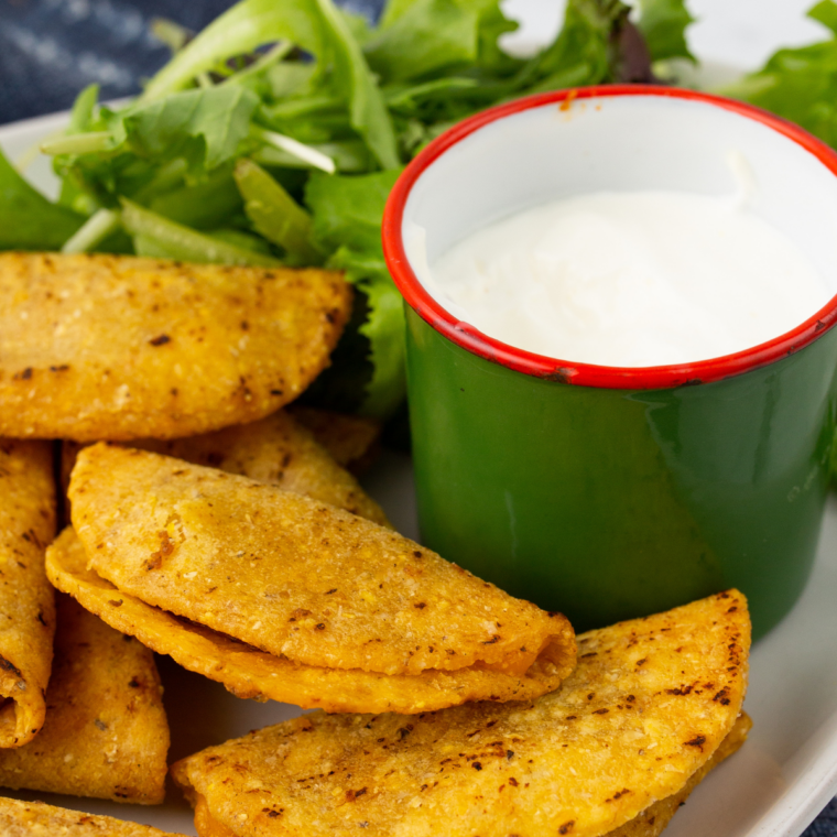 crispy air fryer Trader Joe&rsquo;s mini chicken tacos golden crunchy bite size tacos