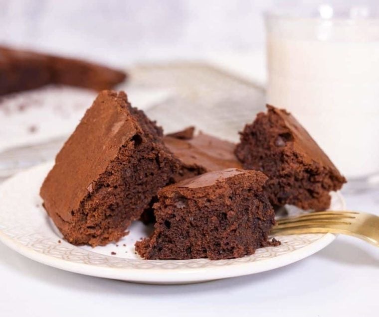 Photo of box brownies on a plate