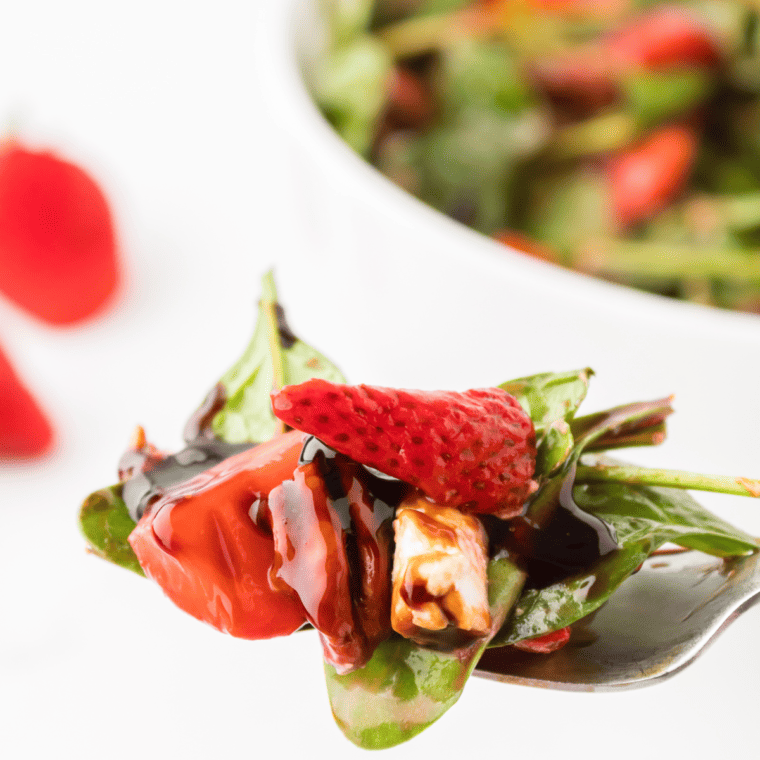 Air Fryer Spinach Strawberry Salad