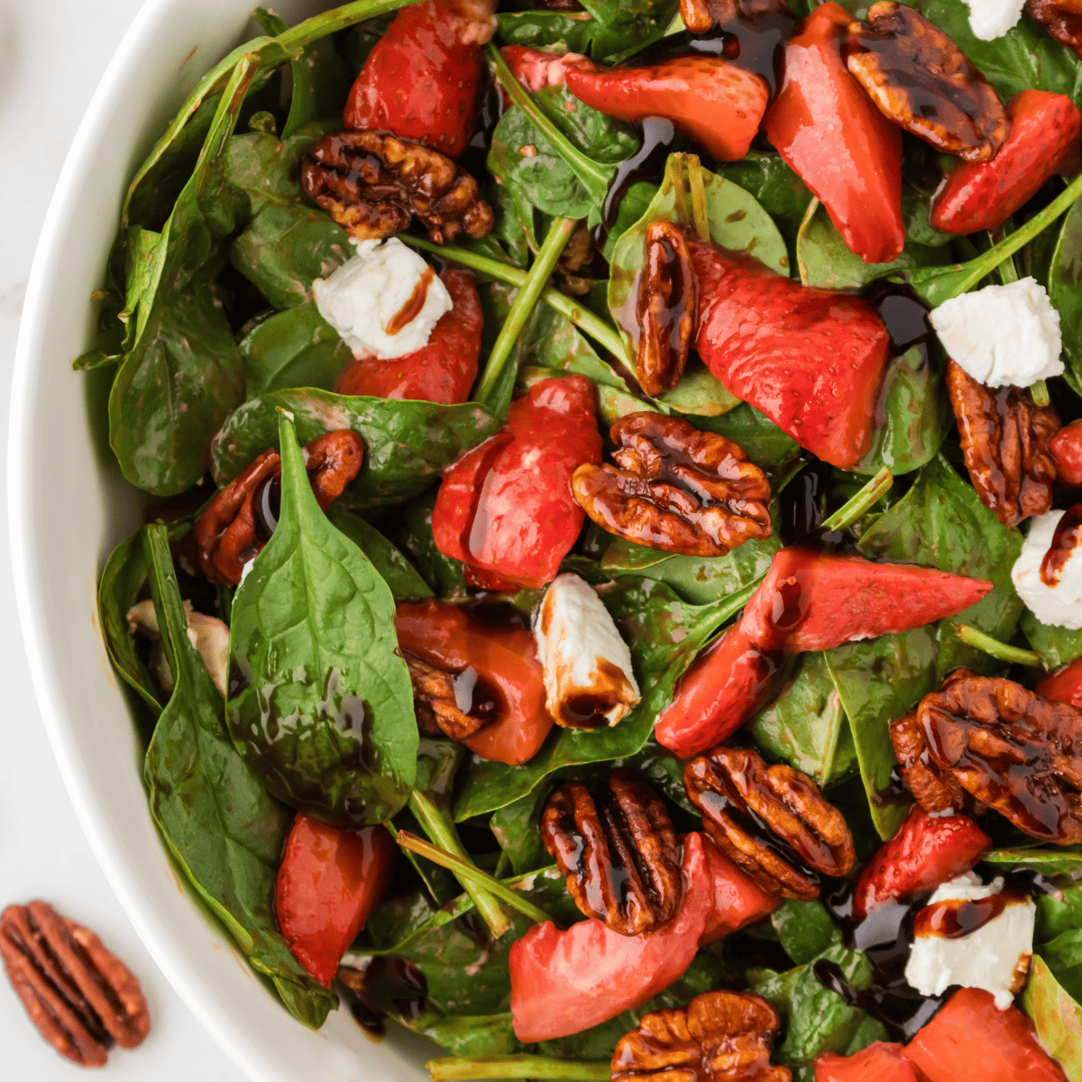 Air Fryer Spinach Strawberry Salad-image