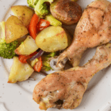 Easy Air Fryer Chicken Drumsticks with Vegetables