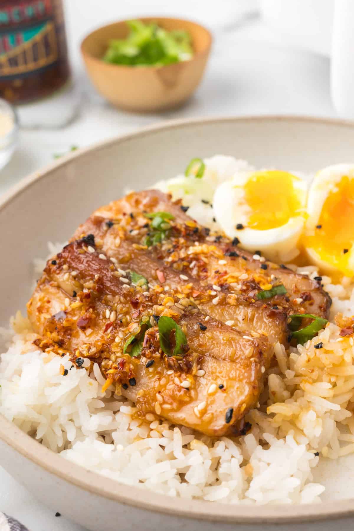 Trader Joe's Air Fryer Pork Belly Rice Bowl - Fork To Spoon