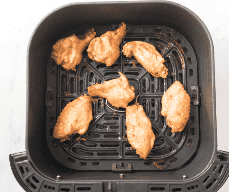 chicken wings in air fryer basket