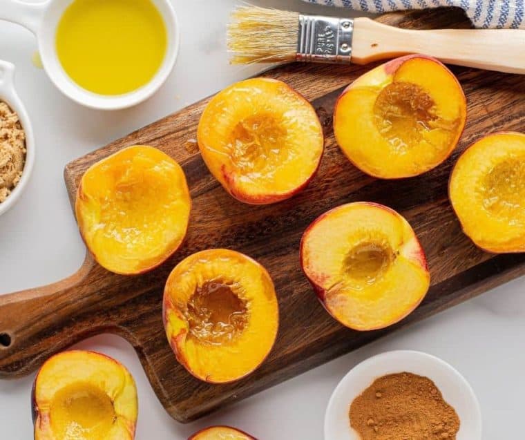 Process of making fried peaches