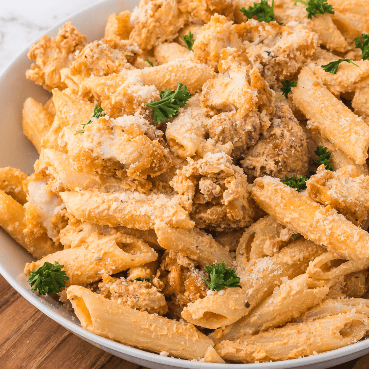 Air Fryer Buffalo Chicken Pasta