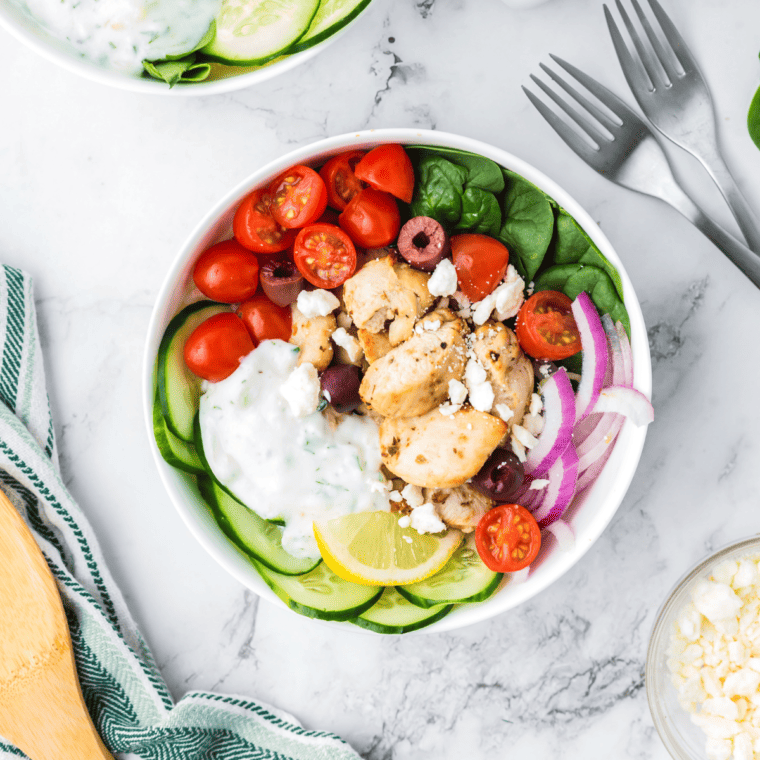 Air Fryer Chicken Tzatziki Bowls -- Get ready to tantalize your taste buds with our latest recipe – Air Fryer Chicken Tzatziki Bowls!