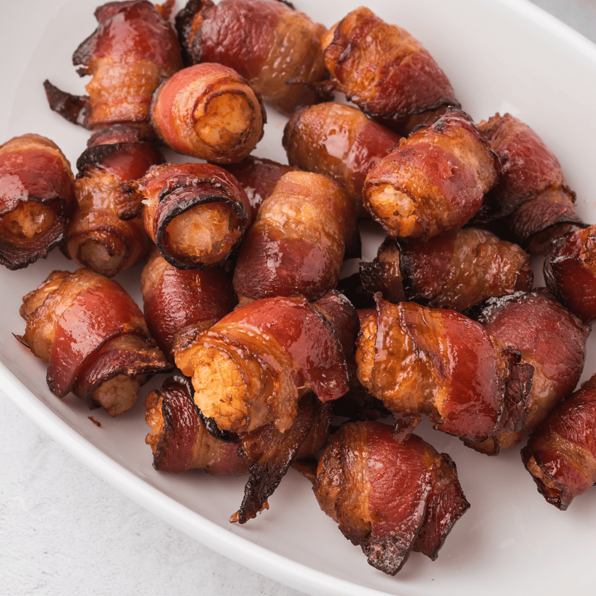 Air Fryer Maple Bacon-Wrapped Tater Tots