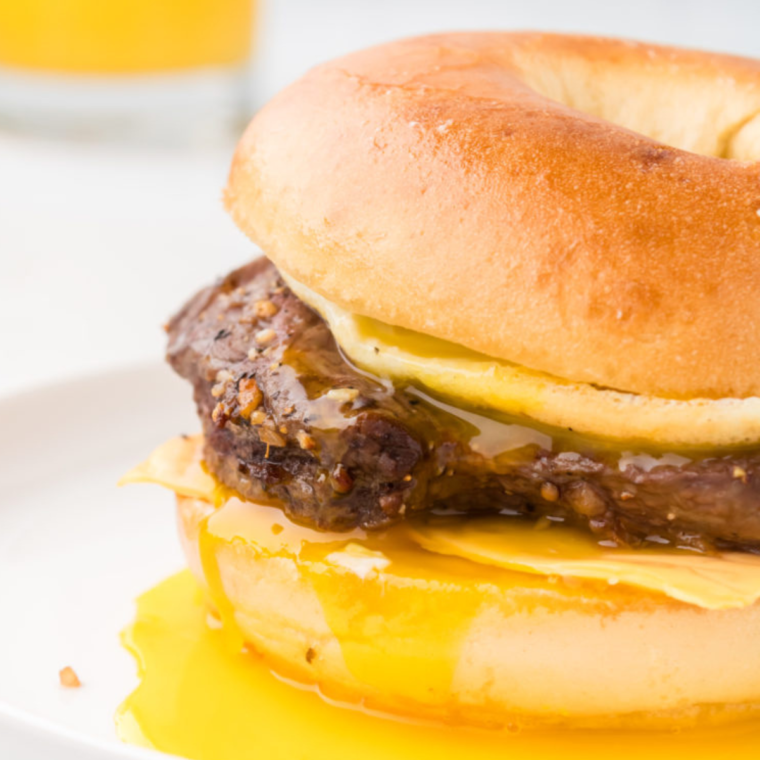 Dairy-free bagels served on a plate, emphasizing their wholesome and delicious look