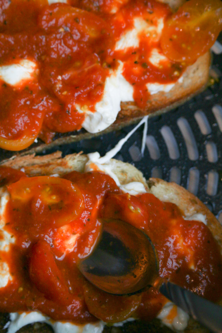 Air Fryer Burrata Pizza